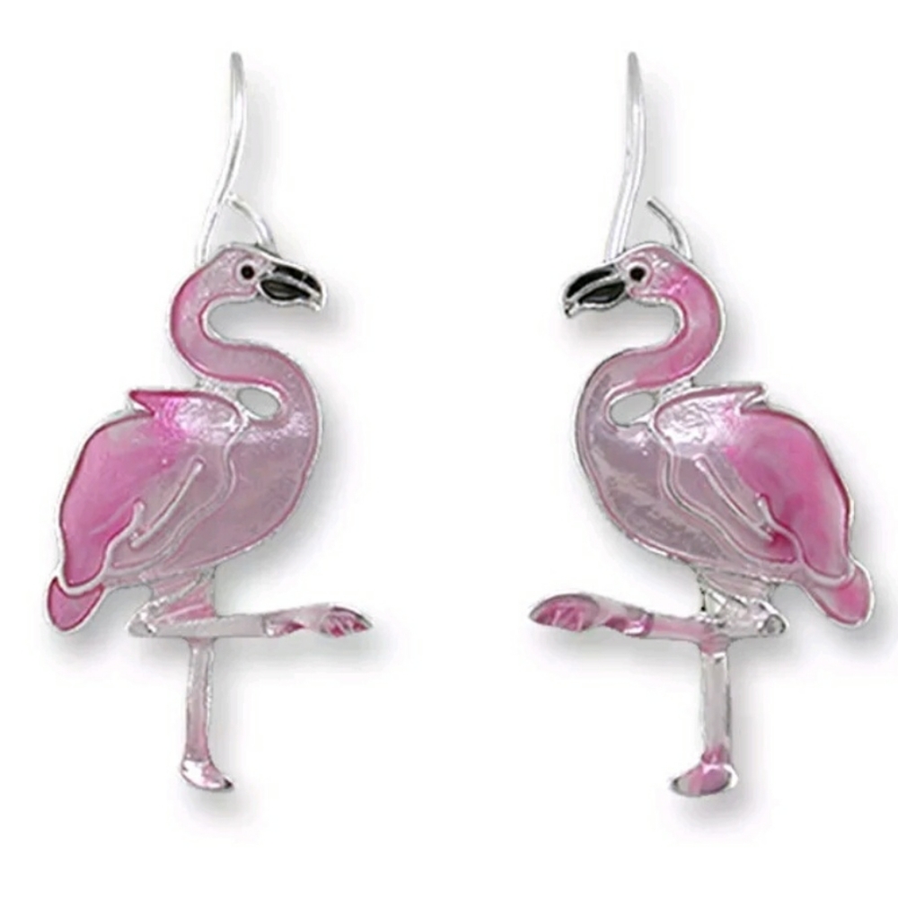 Zarah Pink Flamingo Earrings
